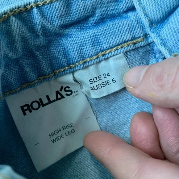 Rolla’s Sailor Light Wash High Rise Wide-Leg Jeans - Picture 8 of 14